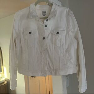 J. CREW White Women’s Denim Jacket, Large